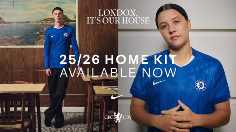 Chelsea Luncurkan Jersey Kandang Baru dengan Sentuhan Arsitektur London
