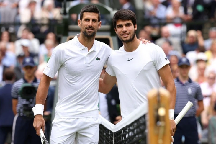 Novak Jokovich va Karlos Alkaras Uimbldon mashg’ulotlarida durang o’ynadi