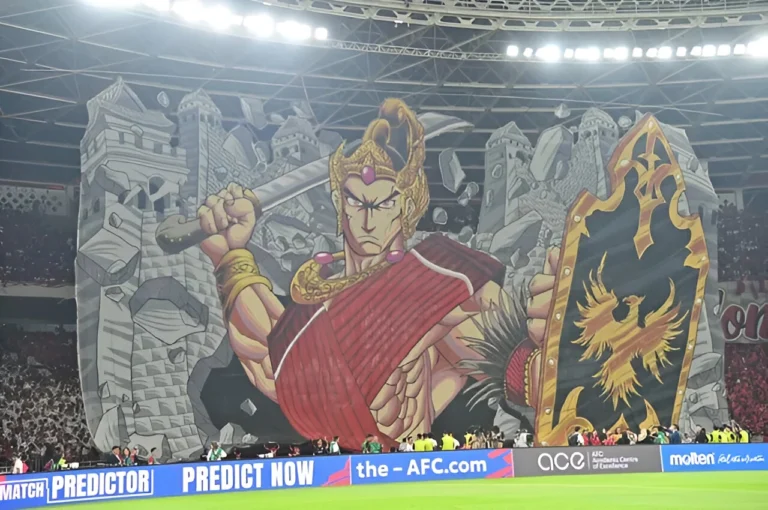 Suporter Indonesia Pamerkan Tifo Spektakuler Lawan China