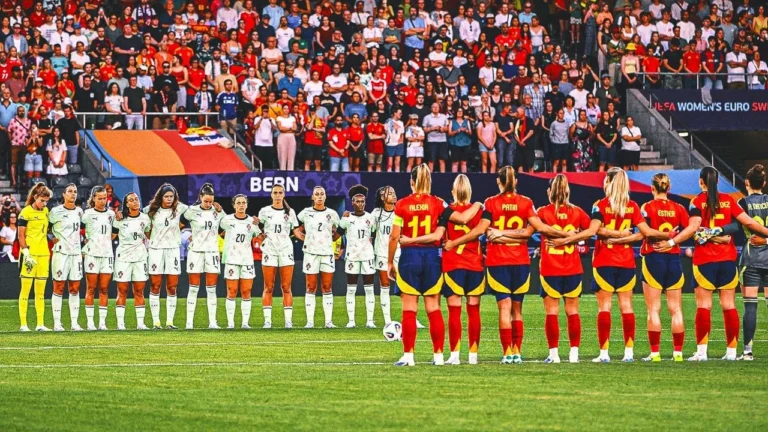 Pertandingan Euro Wanita Portugal vs Spanyol diawali dengan penghormatan untuk Diogo Jota