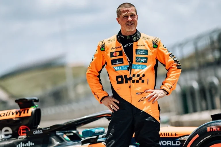 Brad Pitt Mencapai Kecepatan 197 mph dengan Mobil F1 McLaren di Austin