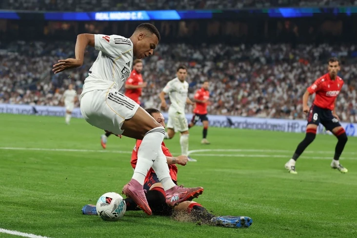 Mbappening penaltidan kiritgan goli Realga La Liganing birinchi turida Osasuna ustidan g’alaba qozonishiga yordam berdi