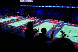 Aksi pertandingan BWF World Championships 2025