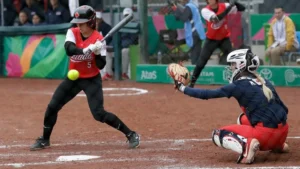 Playing softball 2025