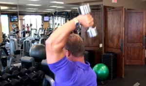one hand dumb bell press