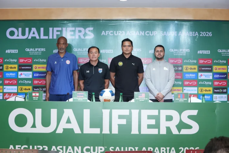 โปรแกรมการแข่งขัน𝟮𝟬𝟮𝟲 𝗔𝗙𝗖 𝗨-𝟮𝟯 𝗔𝘀𝗶𝗮𝗻 𝗖𝘂𝗽 𝗾𝘂𝗮𝗹𝗶𝗳𝗶𝗰𝗮𝘁𝗶𝗼𝗻 ระหว่างวันที่ 3-9 กันยายน 2568