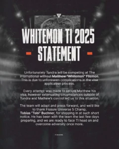 Tundra Esports Announcement 2025